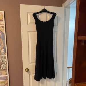 Reformation black jersey midi dress